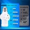 3-Prong Polarized Light Bulb Outlet Socket Adapter for Garage, Porch