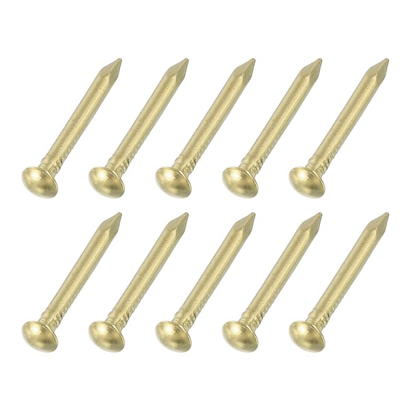 uxcell 200Pcs Small Hardware Nails, 1.5 x 12mm Brass Round