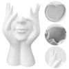 Face in Hands Planter,Small Vase,Flower Pot,White Face Planter,Hydroponic Vase, for