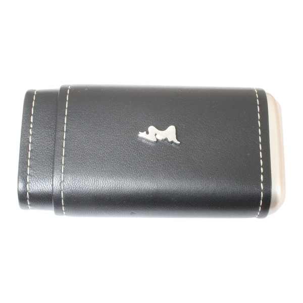 Lap Dancer Cigar Tube Leather Covered Black Case With Cedar