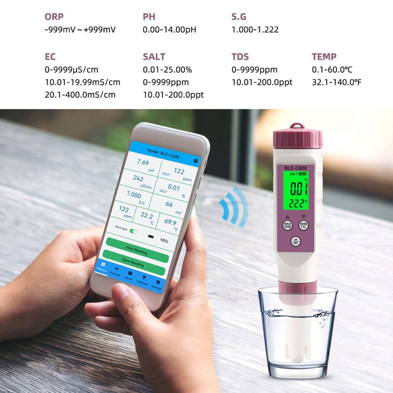 Water Quality Tester, Water Quality Detection Pen Smart 7 in