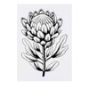 'Protea Flower' Temporary Tattoo - Water Resistant, Skin-Safe, Non-Toxic Transfer
