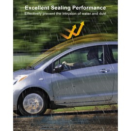 Roof Strip Moulding Trim Fit for Toyota Yaris Hatchback 2012-2014, Left and Right Side Roof Trim Replaces 75551-52200 75552-52180