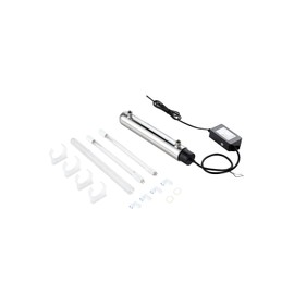 VEVOR Purifier UV water, 12 W, 1 GPM, 110 V, versatile ultraviolet water purification filter with stainless steel housing, UV water filter for the whole house with quartz sleeve