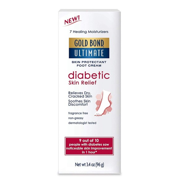 Gold Bond Ultimate Diabetic Skin Relief Skin Protectant Foot Cream 3.4 Oz