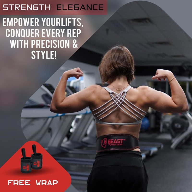 Weight Lifting Belt - 4” Genuine Leather Belts Padded Lower
