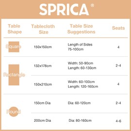 SPRICA Round Jacquard Tablecloth 200cm Classic Flower Pattern Thick Heavy Weight Soft Table Cover, Machine Washable, Light Grey