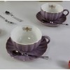YBK Tech Strengthen Porcelain Cup and Saucer Set, 9oz Cup