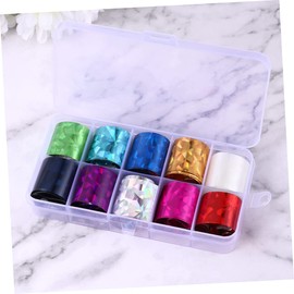 LALAFINA 30rolls Nail Art Sticker Set Women Nail Stickers Manicure Foil Art French Tip Guide Random Style