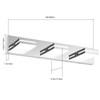 SineRise LED Modern Bathroom Vanity Light Fixtures (3-Light, 24-Inch)(5CCT, Dimmable),