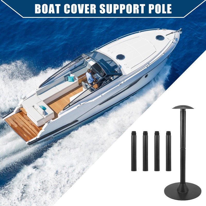 Hihaha Boat Cover Support Pole ABS Adjustable Height from 12"