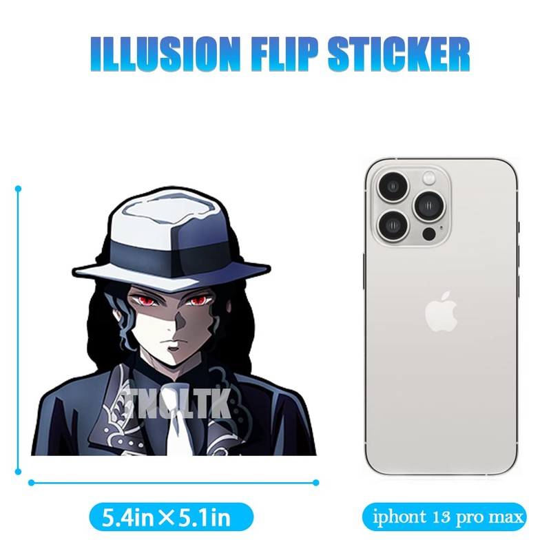 3D Motion Anime Car Decals Waterproof Stickers Anime Bumper Stickers