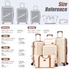 Cosbarn 5 Piece Luggage Sets with Spinner Wheels, Hardshell ABS