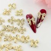 JUNCHAO 10Pcs Gold Bow Nail Charms, 20pcs/set, Rhinestone, Small, Bow,