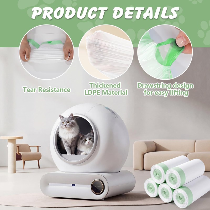 Cat Litter Box Liners For Meowant, 100 Count, 20 x
