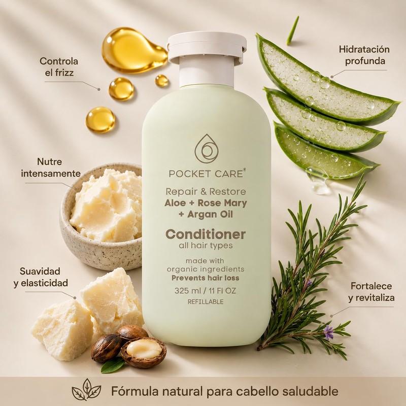 Pocket Care Shampoo Orgánico con Vitamina E y Aceite de