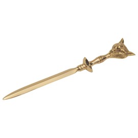 Euro Craft Letter Opener Desk Decor, Brass Letter Openers Envelope Opener, Mail Opener Home Office Desk Supplies Fox Decor 9.5 Inches Long, Gold