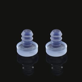 bnafes 100 Pcs Glass Table Top Bumpers Soft Stem Bumper Anti Collision Embedded Rubber Bumpers Cabinet Door Bumpers for Patio Table Glass Table Top, Fits 3/16 Inch Holes