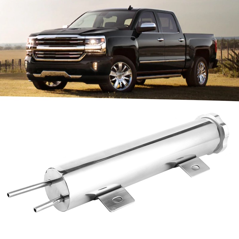 2x10in Overflow Tank Can Polished Stainless Steel Coolant Radiator 14oz
