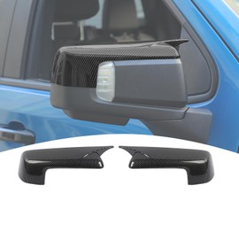 PDKLIN for Silverado Side Mirror Cap Cover Fit for Chevy Silverado GMC Sierra 2019 up Black Carbon Fiber Exterior Accessories 2pcs