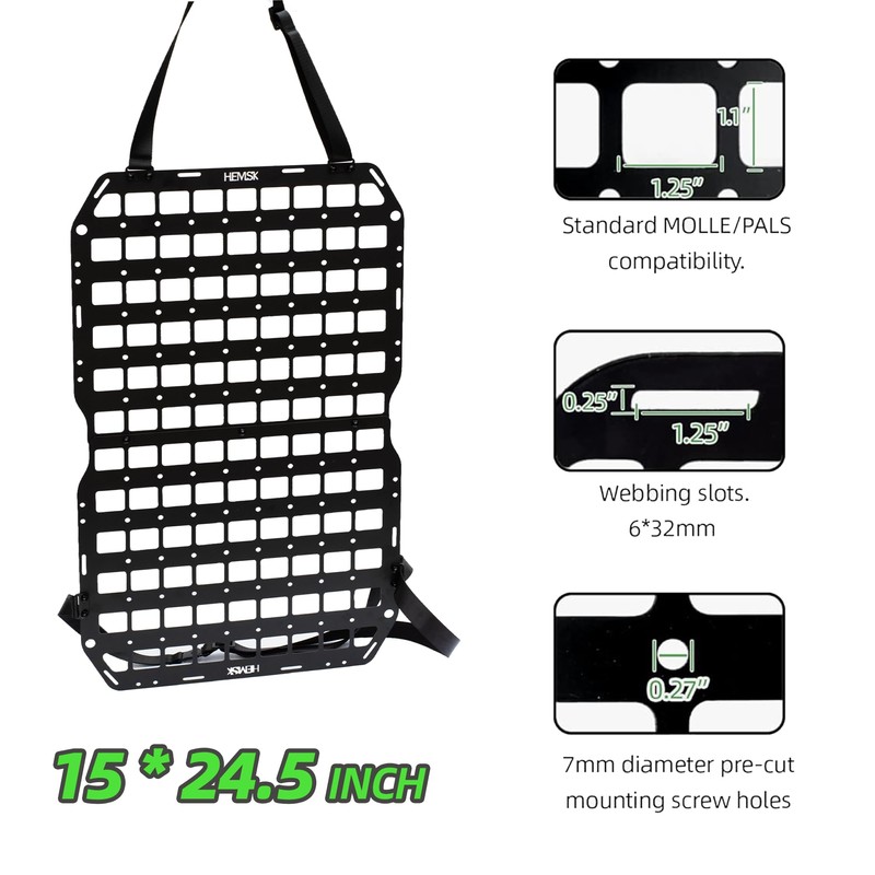 HEMSK DAYS Metal Molle Panel for Vehicles & Trucks –