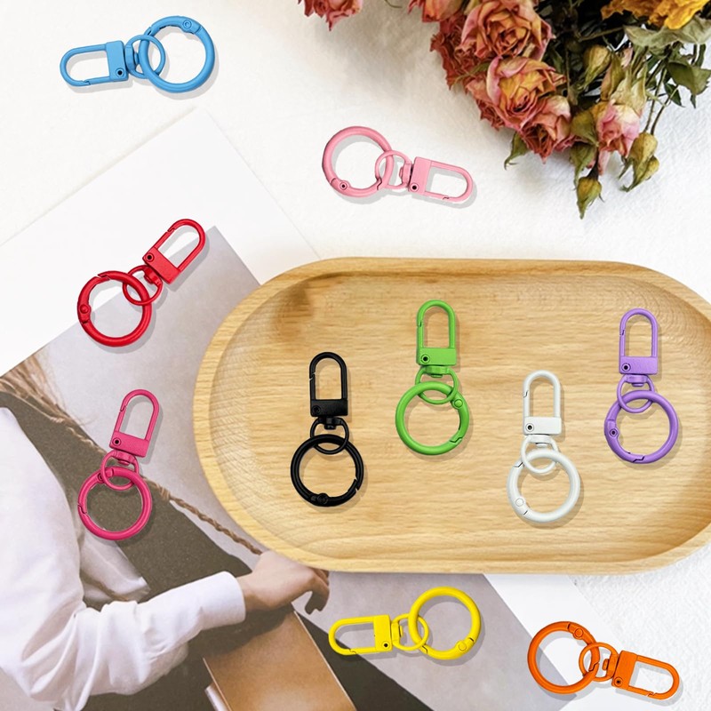 30 Pcs Lobster Claw Clasp, Keychain Clips Accessories Swivel Keychain