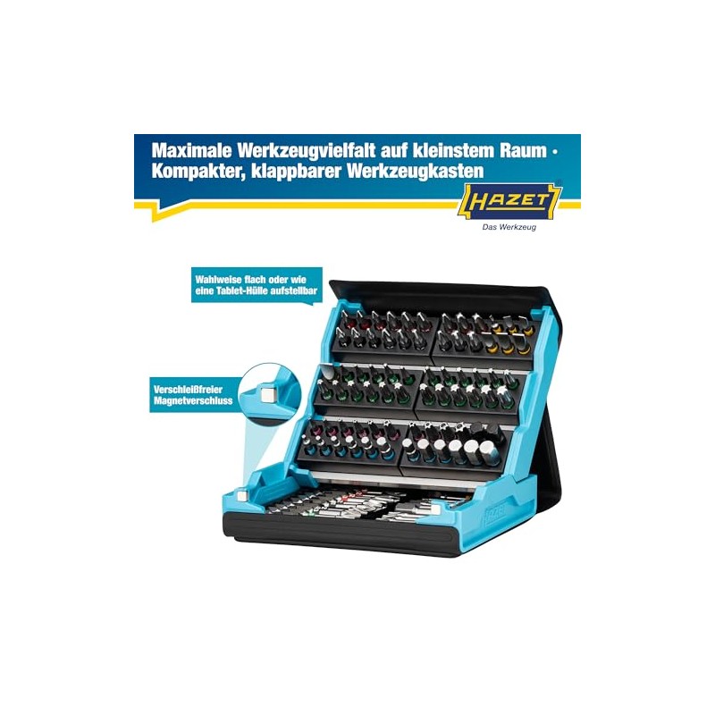 HAZET Smartcase Bit Set, 2200SC-3, 96 Pieces, Drive: Hexagonal 6.3