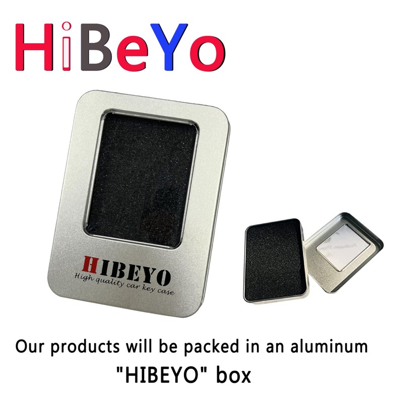 HIBEYO Leather Key Fob Cover Compatition with Genesis GV60 GV80