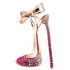 Reizteko Crystal High Heels Shoes Brooch Pins Jewelry Gift For