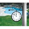 Poolmaster 52608 Dual Sided Hanging Indoor Clock or Outdoor Clock,
