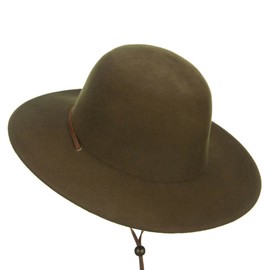Jeanne Simmons Round Crown Wool Felt Hat (US, Alpha, X-Large, Olive)