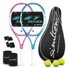 SIMTION 27 Inch Tennis Rackets Set, 2 Player Pre-StrungTennis Racquets