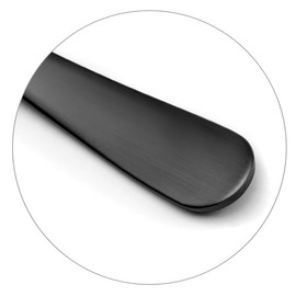 Amefa Austin 18/0 Stainless Steel Serving Set - Matte Black, 5 Piece-Spoon, Slotted Spoon, Pie Server, Butter Knife, Teaspoon Cooking Utensils Set- Amefa Austin Black Stainless Steel Utensils Set