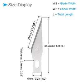 CoCud Craft Hobby Blades, #11 Blunt Angle Manganese Steel Replacement Cutting Carving Blade Refill Knife Blades with Storage Case - (Applications: for Art Scrapbooking DIY), 50-Pieces