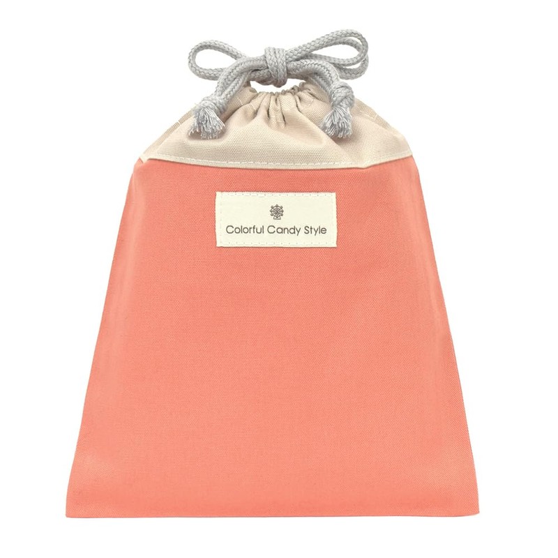 COLORFUL CANDY STYLE N7019000 Drawstring Bag, Medium, Gussetless Lunch Bag,