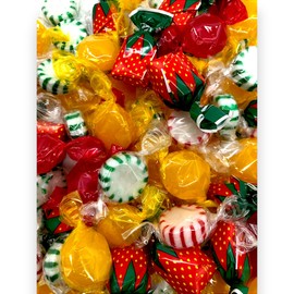 Hostess Hard Candy Old Fashioned Mix-1.5 lbs Bulk Candy Individually Wrapped in a Candy Variety Pack of Peppermint, Spearmint, Butterscotch, Cinnamon, and Strawberry Candies- Perfect Candy Bulk Purchase for Parties and Events(24 oz)