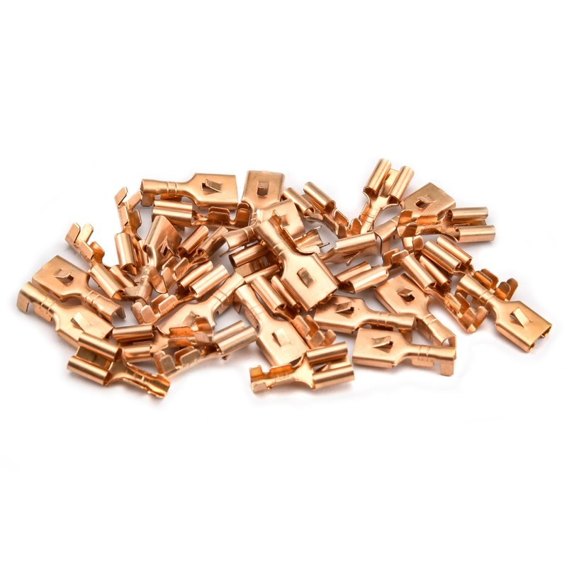 Heschen female spade quick splice crimp terminals 6.3mm crimp connector