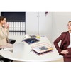 EXERZ Briefablagen/Papiersortierer, 2 Stück, Stapelbare Ablagen, Schreibtisch-Organizer (Gold)