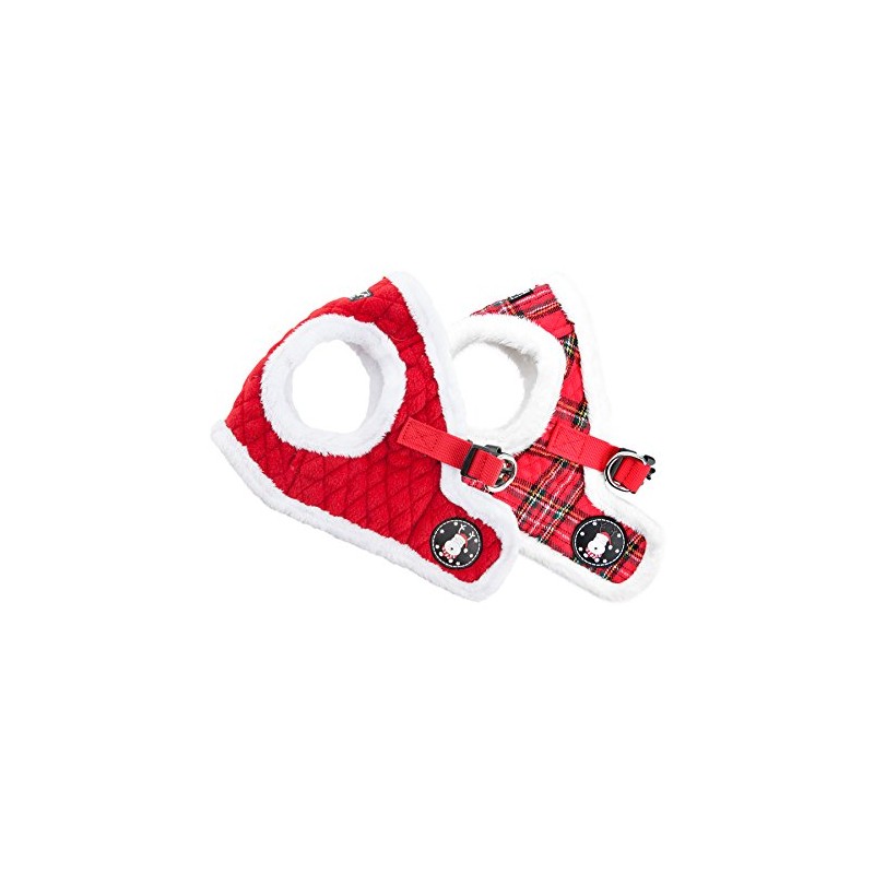 Puppia Blitzen - Arnés B, Grande, Color Rojo