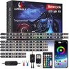 LD DARKEAGLE 8PCS Segmented Motorcycle LED Lights Kit with Brake