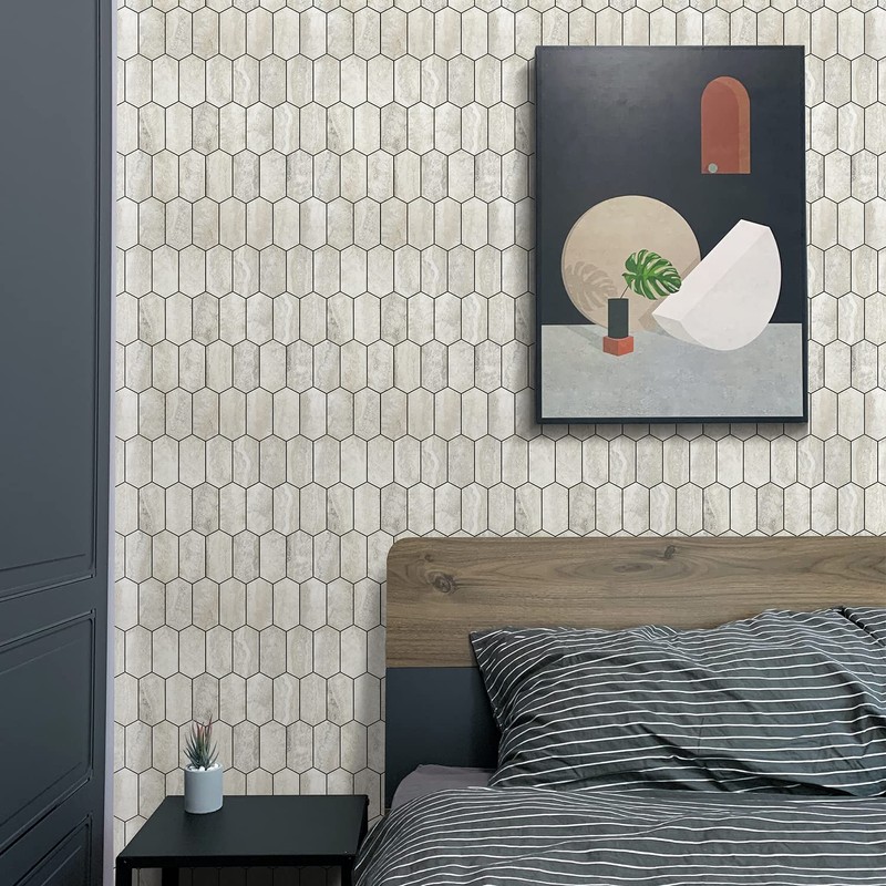 Vamos Tile Long Hexagon Peel and Stick Backsplash Tile -