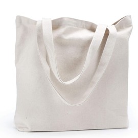 Blank Tote Canvas Bag with Zipper, 3 PC Segarty Cotton Bags with Handles, 12Oz Heavy Duty Reusable Washale Grocery Shopping Bags Plain Bags for Women Teacher Kids DIY Art Craft Painting Embroidery