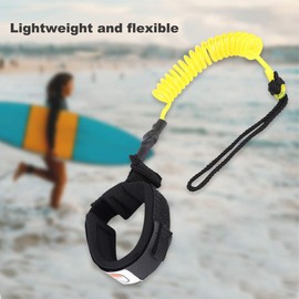 Nikou Surf Lead, Surfboard Leash, 5 mm Stand Up Paddle Board, Spiral Spring Foot Rope, SUP Lead, Foot Strap, Velcro Fastening for Surfboard, Bodyboards, Surfboard