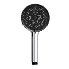 Shower Head Model Softwater Water-Saving Hand Shower Rain Shower with Nubs and 3 Functions Universal Connection Diameter 12 cm ABS Chrome Black