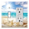 Graphics Wallplates - Seashells Ocean White Sand Beach- Toggle Rocker/GFCI