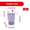 Bojueshaw Cute Milk Tea Stand-Up Pencil Case,Telescopic Cartoon Canvas Pen