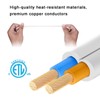 Yeatel Cable De Extensión De Alimentación De 2 Clavijas De