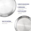 Aramanara 10 Pcs 20 cm Stainless Steel Plate, Round Dinner
