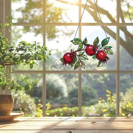 Pomegranate Ornaments Decor - Pomegranate Lovers Gifts for Women Men - Home Wall Room Kitchen Christmas Decoration - Acrylic Ornaments