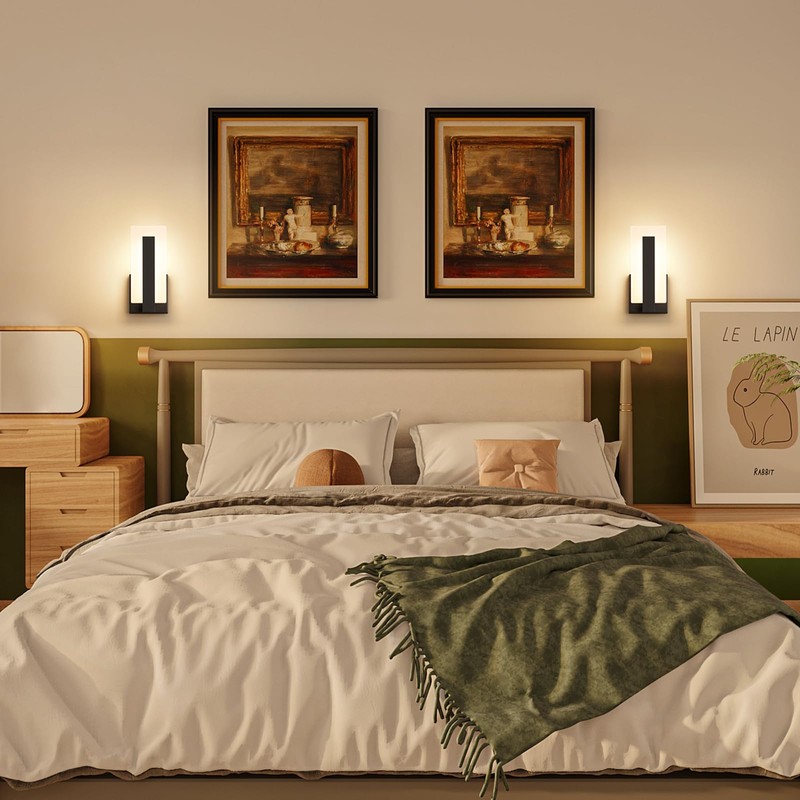 Joosenhouse Modern LED Wall Sconce Dimmable Wall Mounted Lamp Set